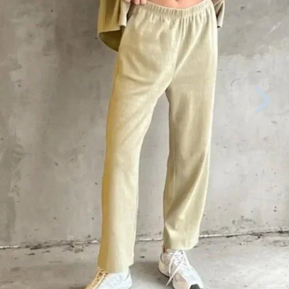 Oak & Fort Elastic Waist Pant Elm Green